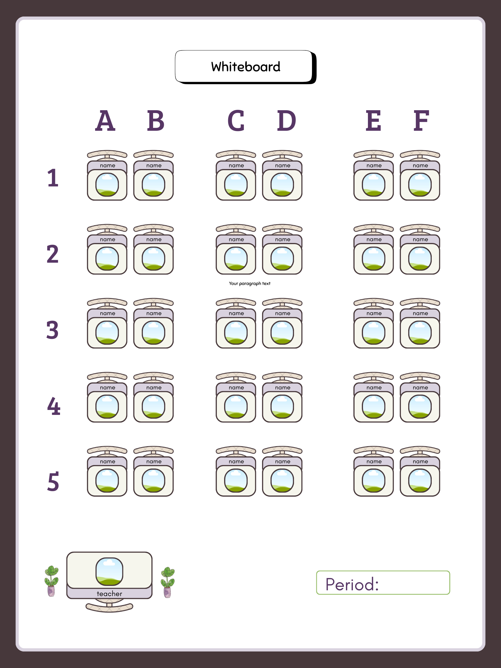 Classroom Seating Chart