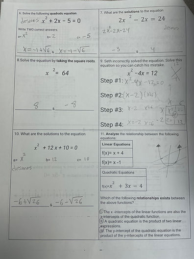 Student work example 3